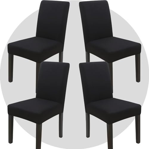 YUMYDG Stuhlhussen Stretch 4er Set Hussen für Stuhl Drucken Stuhlbezug Elastisch Abnehmbarer Waschbarer Universal Chair Cover für Büro Esszimmer Küche Hotel Bankett Hochzeit Party Deko