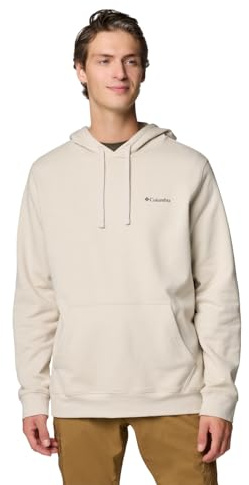 Columbia Men's Trek Graphic Hoodie, Dark Stone/Button Badge, S