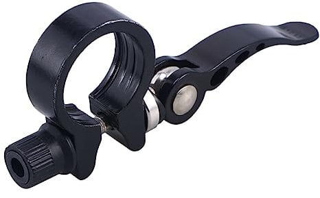 Yardwe Quick Release Aluminum Alloy Bike Seatpost Clamp Black Lightweight and Durable Seat Tube Clamp for Road and Casual Bicycles Essential Bike Parts