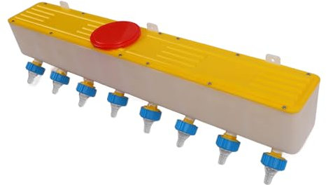 Generic Silicone Lamb Drink Feeder with 8 Nipples Wall Mounted 10L Livestock Milk Feeding Bucket for Nursing Animal Lamb