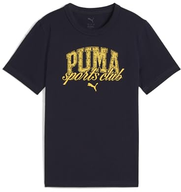 PUMA Jungen Class Graphic Tee B T-Shirts, New Navy, 164 EU