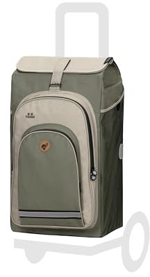 Andersen Einkaufstrolley Ersatztasche - 62 Liter - mit Kühlfach - Seiten- & Fronttasche - extra Innenfach - wasserabweisend - Reflektoren - faltbar - Hydro 2.1 grau