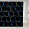 Duschvorhang 120x200 cm Hexagon Shower Curtains Geometrisches Sechseck Duschvorhänge Anti Schimmel Textil Bad Vorhang aus Waschbar Polyester Stoff für Badewanne A-3770