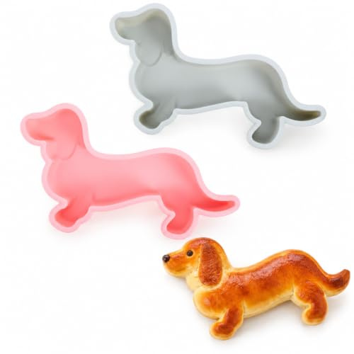 PRETYZOOM Silikonform Hund 2Er Set Antihaft Schokoladenform Für Pralinen Fondant Und Pudding Für Küche Geburtstag Party Und Diy-Backen