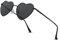 Sonnenbrille Herz Damen,Polarisierte Herzform Sonnenbrille für Frauen,Festival Sonnenbrille Damen,Hippie Gläser Herz Brille UV-400 Vintage Lovely Sonnenbrille,Ultra-Leicht Metallrahme Partybrillen
