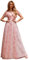 Ever-Pretty Vestito da Cerimonia Elegante Lungo Abiti da Sera Scollo a V Linea ad A Vestiti Donna Estivi Sposa Tulle Rosa 42