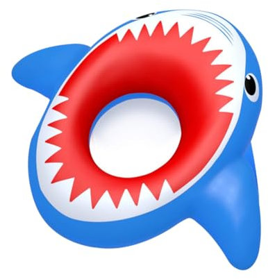 VICASKY Inflatable Shark Swimming Für Aufblasbarer Schwimmring Für Pool Und Strand Sicheres Wasserspielzeug Mit Cartoonartigem Design Für Sommeraktivitäten