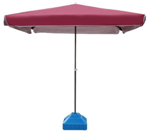 CGCSYZ Jardin de terrasse, Parasol Pliant rectangulaire, Protection Contre la lumière Solaire, Parasol de Plage, pour Abat-Jour de Table carrée et Ronde(Vin Rouge-3X3m)