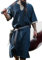 Leonardo Carbone® Kurzarm Tunika Richard - Mittelalter Kleidung Herren, Mittelalter Hemd, Freizeithemden Kurzarm, Karneval Kostüm Herren, Wikinger Tunika, LARP Kleidung - 100% Baumwolle Blau L