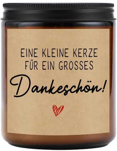 Dankeschön Geschenke, CadeauJoie Danke Geschenk für Frauen, 7OZ Lavendel Kerzen im Glas Danke Geburtstag Geschenk für Freundin Kollegin Mama Oma Papa Lehrerin Erzieherin Abschiedsgeschenk kollegen