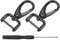 QUARKZMAN 2Stück Karabinerhaken 19mm(3/4 Zoll) D Ring Abnehmbarer Karabiner Schlüsselanhänger Metall Karabiner KlauenVerschluss Haken mit Drehgelenk mit Schraubendreher Schwarz