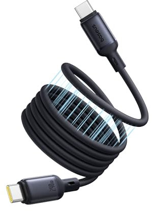 Baseus PicoGo Cable Magnético USB C 240W, Enrollado, PD 5A, QC 4.0, Carga Rápida Para iPhone 16 15 Pro, Samsung Galaxy, Pixel, iPad Pro, MacBook Air