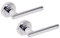 HANDLEZONE® Solus Lever On Round Rose Door Handles, Internal Passage Latch Handles, 1 Set - Polished Chrome