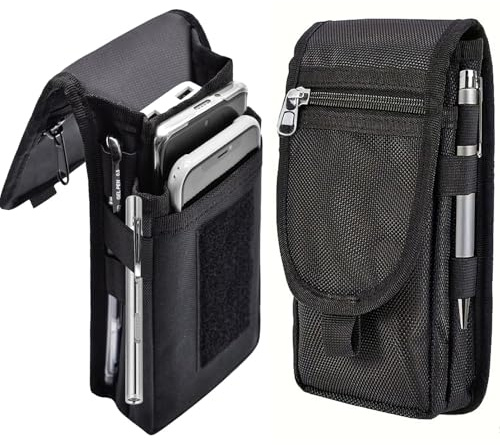 Taktische Handy-Holster Dual Phone Case Tasche Gürteltasche für iPhone 15 Pro Max 16 Plus 14 Pro Max 13 Pro Max Galaxy S23 Ultra S22 Ultra S21 Plus S20 FE A35 A25 A54 A04 A03s Google Pixel 6 7 8 9 Pro