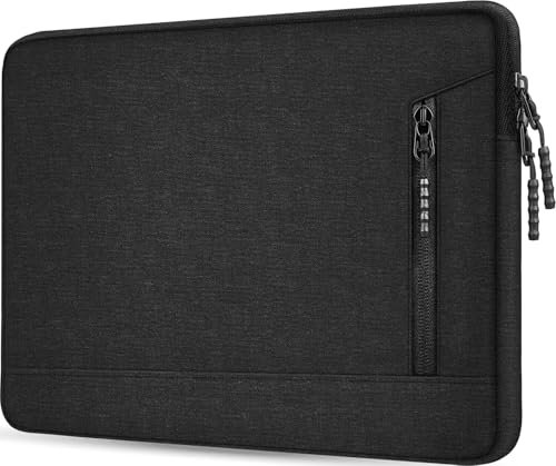 Laptop Sleeve 14 inch, Shockproof Protective Laptop Case for Apple MacBook Pro, Water Resistant Portable Monitor Computer Bag with Pockets Computer Cover for HP, Dell, Lenovo, Asus, Black