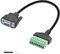 JSADZKJ VGA to 8 Pin Screw Terminal Adaptor Extension Cable 9 Pin VGA Female Plug to 8 Pin Solderles Terminal Screw Cable 9 Pin Gold Plated RS232 COM Port Connection Cable (Female with Screw)