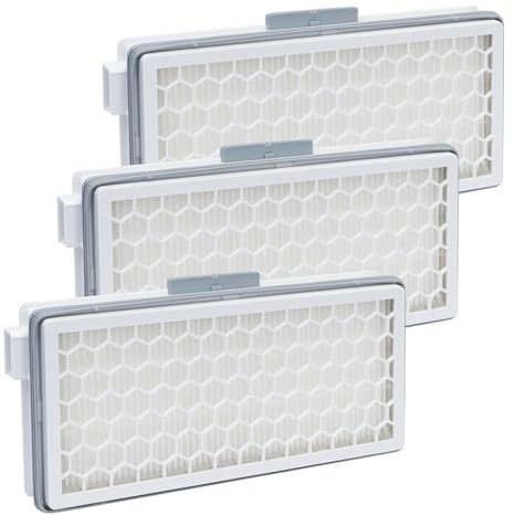 Suitable for Miele Vacuum Cleaner Filters With 3 Washable Replacement Filters, Compatible With SF-HA50/S4/S5/S6/S8/S400/S500/S600/3800/C1/C2/C3 Series