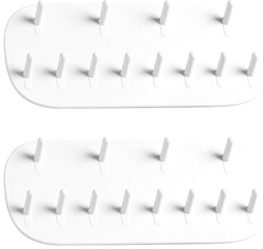 2 Stück Schmuckaufbewahrung Wand,Hakenleiste Hanging Wandhalterung,Ketten Aufbewahrung Hängend,Kettenhalter Schmuck,Schmuckaufbewahrung Klein,Aufbewahrung Schmuck,Kettenständer,Schmuckhalter Wand