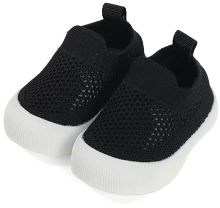 Cheerful Mario Chaussures Premier Pas Bebe Garcon Fille Noir 9-12 Mois