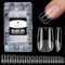 TOMICCA Short Square Nail Tips, 240Pcs Half Matte Full Cover Clear Soft Gel Tips, Acrylic Press On Nails for Nail Extension Long Last Fake nails for Manicure Art DIY Home, 12 Sizes