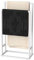 Porte-Serviettes sur Pied, Support de Serviette de Bain, Support et séchoir à Serviettes avec 2 Rails pour Salle de Bain et essuie-Mains, Blanc