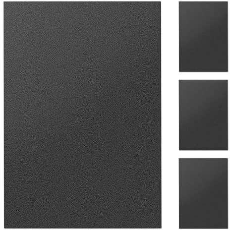 ABS Kunststoffplatten, 4 Stück 30 x 20 x 0,3 cm Matte Oberfläche ABS Kunststoffplatte, Schneidebare Kunststoffplatte, Schwarze ABS Kunststoffplatten, für Basteln, Kotflügel, Heimdekoration Usw