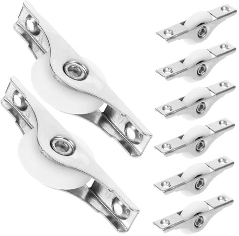 IWOWHERO 8pièces Roulettes Poulies Nylon Pour Porte Coulissante Roue Guide Support Lourd Remplacement Fenêtres Et Armoires