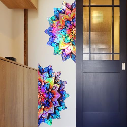 Runtoo Wandaufkleber, Mandala-Motiv, 3D-Wandaufkleber, Lotusblüten-Motiv, Wandaufkleber, Wandaufkleber, Wandaufkleber, Wandaufkleber, Wandaufkleber, Wandaufkleber, Wandaufkleber, Wandaufkleber