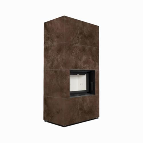 Kratki Kaminbausatz | FLOKI BOX | 8 kW | Glas vorn | Oxide Moro