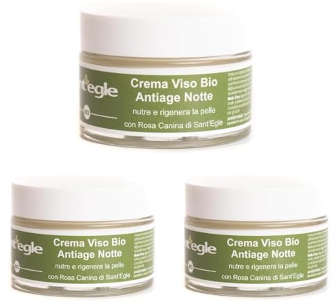 Sant'Egle Bio-Gesichtscreme Anti-Aging Nacht mit Hagebutte, 50 ml, 3 Stück (3)