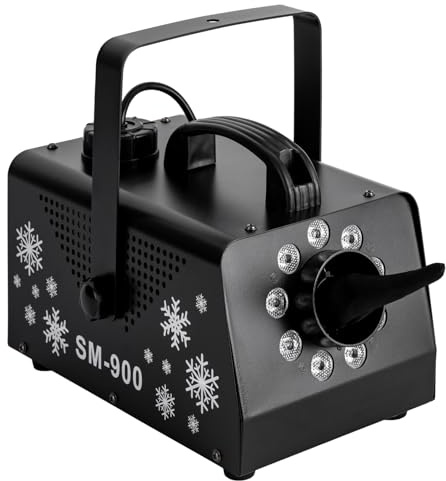 Nebelmaschine, 900W Schneemaschine mit Fernbedienung, 12 Farben, 3 Modi, für Weihnachten, Halloween