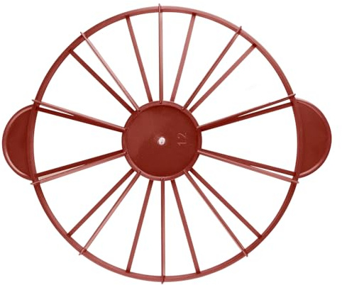 Hopzab Round Cake Portion Cutter, 10/12 Equal Slice Divider Marker, Coffee Brown ABS Baking Tool, 10.6 Inch Diameter for Even Serving