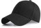 HGDGears Plain Baseball Cap Snapback for Men - Classic 6 Panel Adjustable Sport Casual Sun Visor Hat (Black)