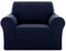 Deconovo Sesselbezug für 1-Sitzer, Jacquard, Blau, bequemer Sesselbezug, Wohnzimmer, Dekoration von Sesseln im Wohnzimmer
