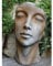 Vidroflor Gesicht Frau Skulptur 25 x 17 cm, h 50 cm - rost