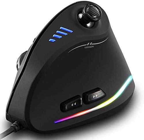 Zeerkeer Ergonomic Vertical Mouse, RGB Wired Vertical Gaming Mouse with Joystick, 11 Programmable Buttons, 5 Adjustable DPI(1500-2500-4000-7000-10000) for PC, Desktop, Laptop1