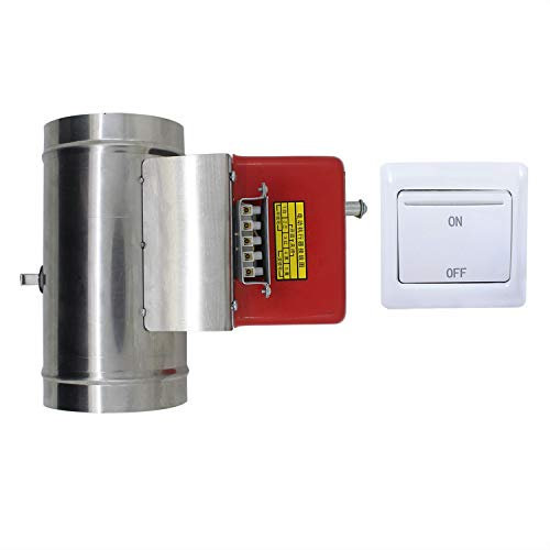 Compuerta motorizada ventilacion aire acondicionado 80 100 125 150 200 250 300 350 400 mm - valvula estrangulacion chimenea (Diámetro 100 mm - Altura 190 mm)