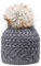 GIESSWEIN Longbeanie Wunspitze - Damen Merino Mütze mit Kunstfell Bommel, Warm gefütterte Wintermütze für Frauen, Strickmütze