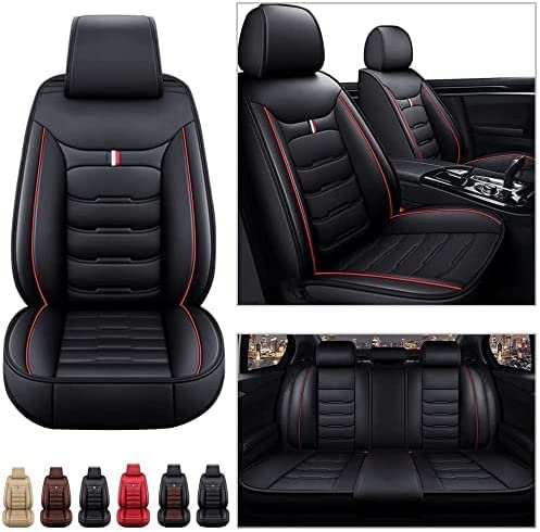 DVSWRB Auto-SitzbezüGe für Volkswagen VW Touran II (Type 5T) 2015-2022 5-Sitze, Leder Luxus Voll Vorderseite Und RüCkseite SchonbezüGe, Auto-ZubehöR Schonbezug AutositzbezüGe Kompatibel