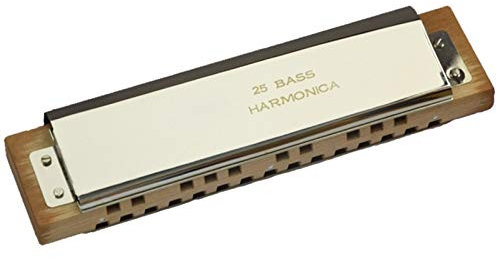 25 Loch Bass Mundharmonika Messing Mundharmonika Instrument Blues Harp Instrumento Chromatische Mundharmonika Tonart C-Musik Instrumet YIJIAN