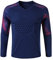 Aiihoo Herren Torwart Trikot Shirts Sportshirts Schnelltrocknend Trainingsshirt Atmungsaktives Langarmshirt Funktionsshirt Kompressionsshirt Sportkleidung Navy Blau 4XL