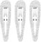 LICHUANUK 3PCS Fermagli Capelli Donna Eleganti Argento Fermagli per Capelli Crystal Cristallo Mollette per Capelli Donna Strass Fermagli Capelli Grande per Ragazze Moglie Regalo Festa