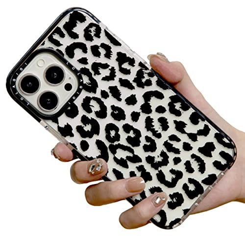 LOLAGIGI for iPhone 13 Case for Women, Leopard Cute Cool Cheetah Girly Animal Print Design for Girls Teens Soft TPU Case Cover for iPhone 13 (6.1), Clear Black