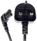 3M Right Angle 2 Pin IEC C7 TV Power Cable UK Plug - Compatible For LG TCL Hisense Fire Sony TV PS5 AC Mains Cable - Black
