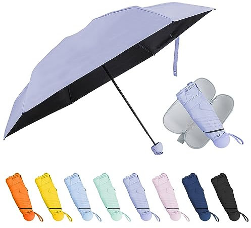TopTie Mini Paraguas Portátil Sombrilla Mujer y Hombre Paraguas Plegable Antiviento Paraguas de Viaje 40 pulgadas (100 cm) de arco del dosel
