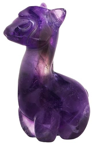 Nupuyai 4 cm Kleine Alpaka Figur Deko Amethyst Stein Lama Glücksbringer | Alpaka Figur Glücksbringer, Handschmeichler Taschenstein, Talisman Heilstein, Alpaka Wohnzimmer Tischdeko Geschenk