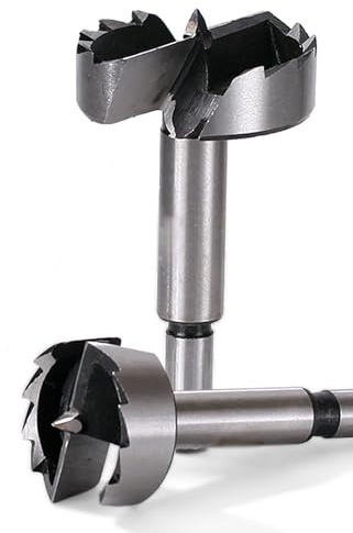 Meichoon Forstner Drill Bits Upgraded Version Multi-Tooth Higher Hardness Carbon Woodworking Tool Punching Bit Wood Slabs Flat Wing Drilling Hole Hinge Cemented Carbide Drilling Sets 35mm