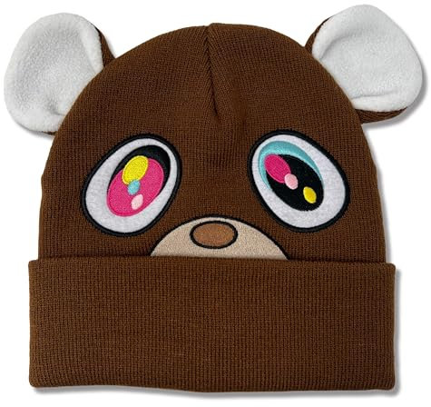 VERSILI Graduation Bear Beanie Braun Einheitsgröße mit Ohren