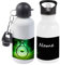 Trinkflasche mit Name/wahlweise 400ml, 500ml oder 600ml + Schriftwahl für Name + Edelstahl oder Aluminium (Tennis)