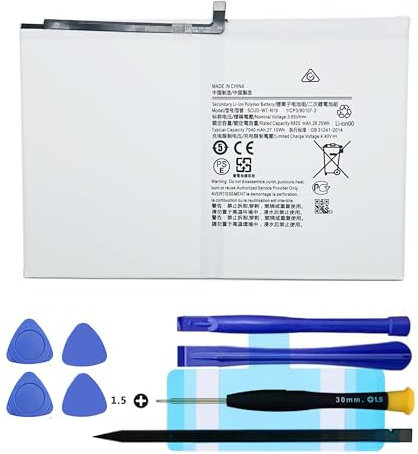 Vvuilsty SCUD-WT-N19 Batteria di ricambio per Tab A7 10.4 2020 SM-T500 T505, ricaricabile a 0 cicli compatibile con Samsung Galaxy Tab A7 10.4 2020 SM-T500 T505 con kit di strumenti di riparazione